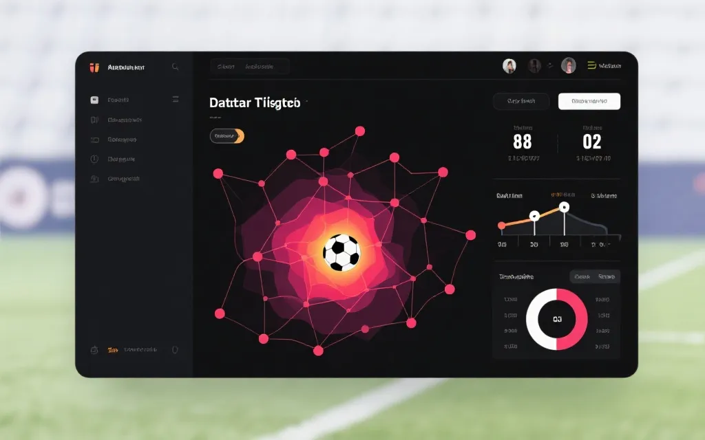 战术板与数据可视化的组合画面：热力图、传球网络与比分时间轴，清晰极简风格